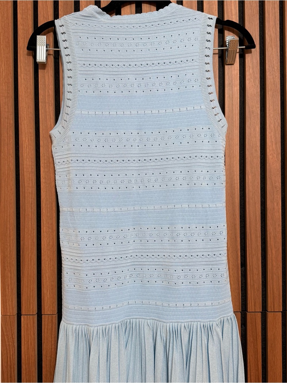 Commense Light Blue Sleeveless Pleated Maxi Skirt - Picture 6 of 9